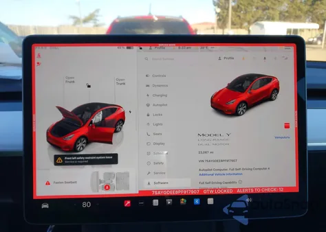 2023 Tesla Model Y Awd/Long Range Dual Motor All-Wheel Drive from USA, damaged, VIN 7SAYGDEE8PF917907